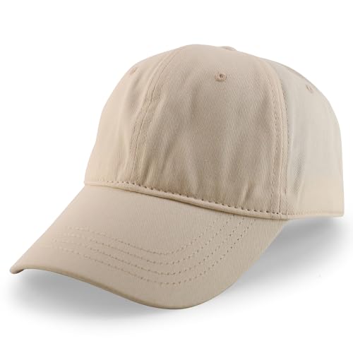 Trendy Apparel Shop Oversize XL Casual Plain 6 Panel Unstructured Cotton Dad Hat