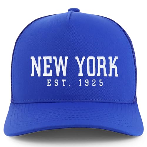 Trendy Apparel Shop New York Est.1925 Embroidered 5 Panel Snapback Trucker Cap