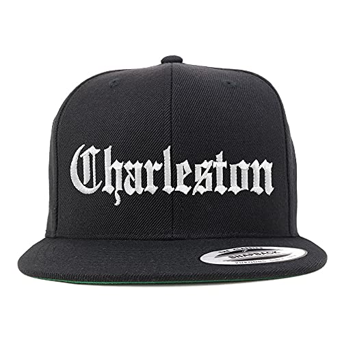 Trendy Apparel Shop Charleston Old English Embroidered Flatbill Snapback