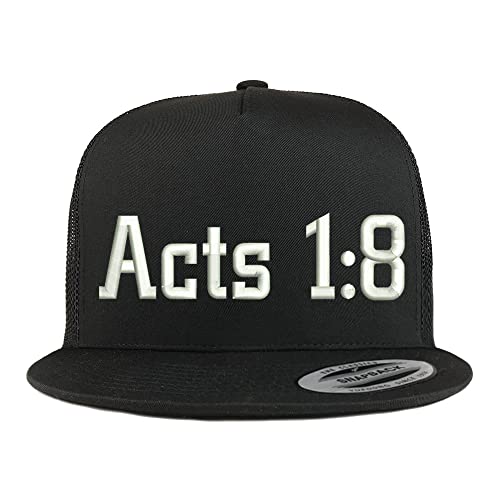 Trendy Apparel Shop Acts 1:8 5 Panel Flatbill Trucker Cap