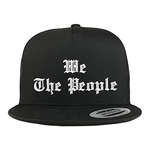Trendy Apparel Shop We The People Old English 5 Panel Flatbill Trucker Cap