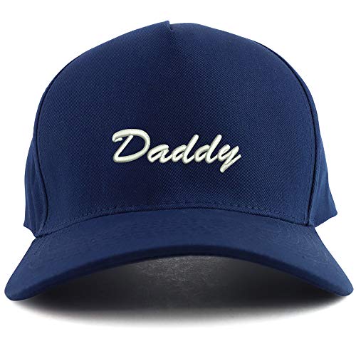 Trendy Apparel Shop Daddy Script Font Embroidered Oversized 5 Panel XXL Baseball Cap