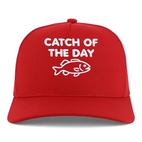 Trendy Apparel Shop Catch of The Day Embroidered 5 Panel Snapback Trucker Cap