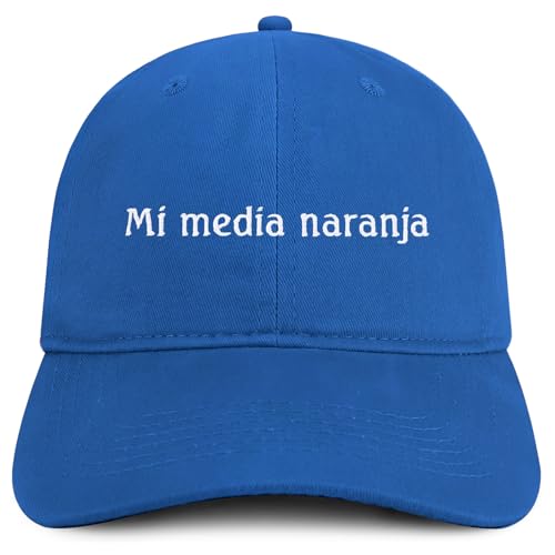 Trendy Apparel Shop Mi Media Naranja Embroidered Cotton Low Profile Dad Hat
