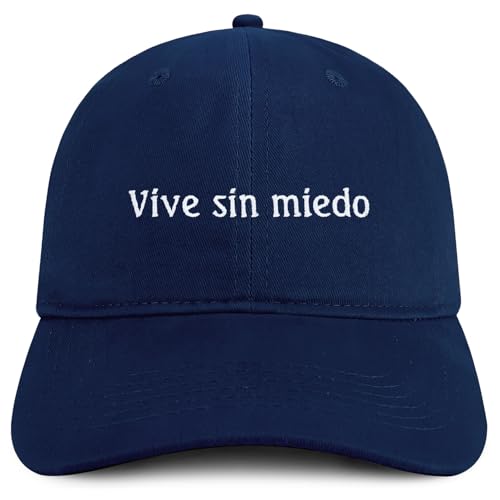 Trendy Apparel Shop Vive Sin Miedo Embroidered Cotton Low Profile Dad Hat