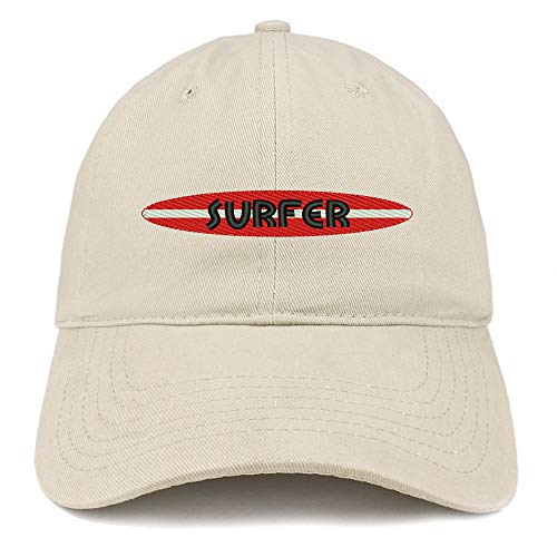 Trendy Apparel Shop Surfer Embroidered 100% Cotton Adjustable Cap Dad Hat