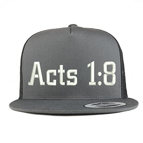 Trendy Apparel Shop Acts 1:8 5 Panel Flatbill Trucker Cap