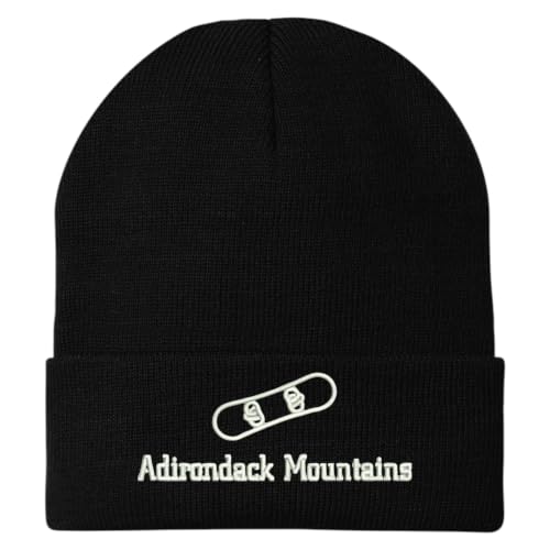 Trendy Apparel Shop Adirondack Mountains Snowboard Logo Embroidered Long Cuff Beanie
