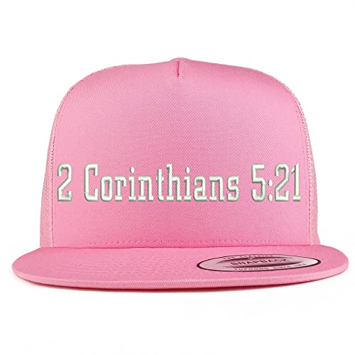 Trendy Apparel Shop 2 Corinthians 5:21 5 Panel Flatbill Trucker Cap