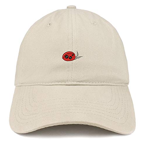 Trendy Apparel Shop Ladybug Embroidered Unstructured Cotton Dad Hat