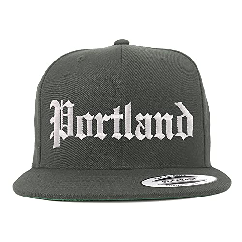 Trendy Apparel Shop Portland Old English Embroidered Flatbill Snapback