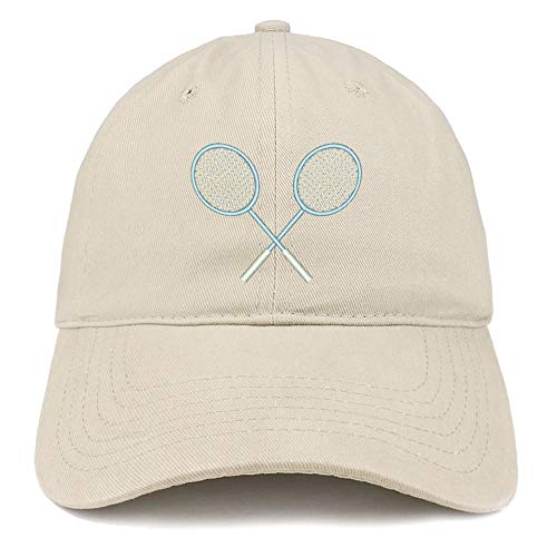 Trendy Apparel Shop Badminton Embroidered Soft Crown 100% Brushed Cotton Cap