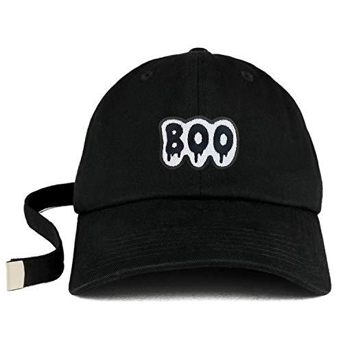 Trendy Apparel Shop Boo Patch Unstructured Extra Long Strap Dad Hat