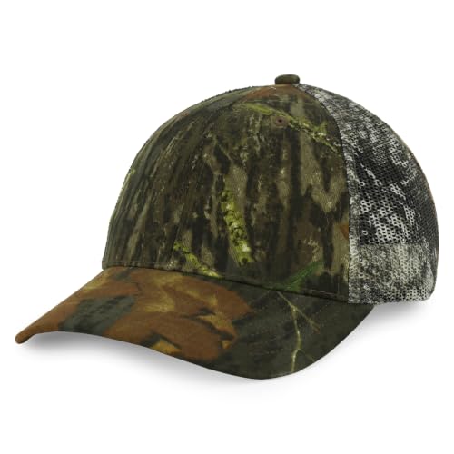 Trendy Apparel Shop Hunting Camouflage Adjustable Mesh Back Tucker Cap