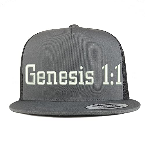 Trendy Apparel Shop Genesis 1:1 5 Panel Flatbill Trucker Cap