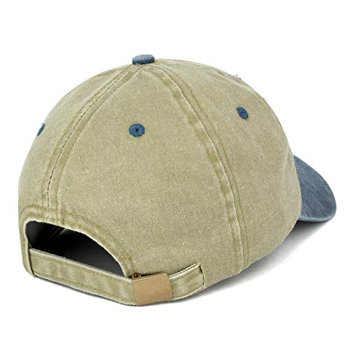 Trendy Apparel Shop Oops Patch Pigment Dyed Washed Two Tone Baseball Cap