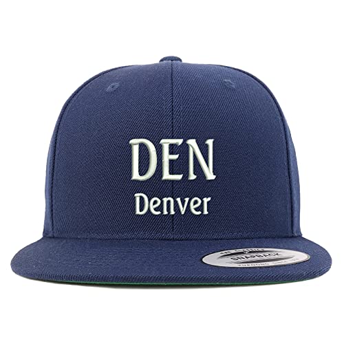 Trendy Apparel Shop DEN Denver Embroidered Flatbill Snapback