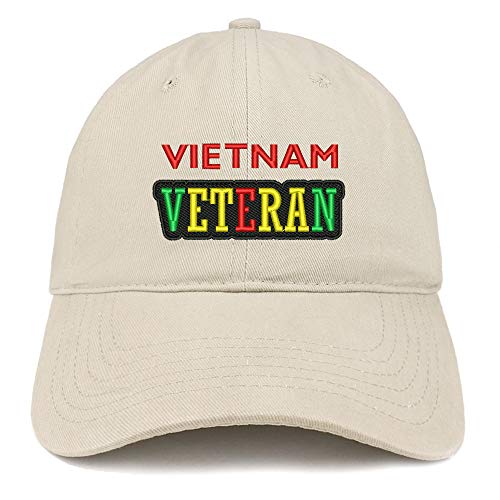 Trendy Apparel Shop Vietnam Veteran Embroidered 100% Cotton Adjustable Cap Dad Hat