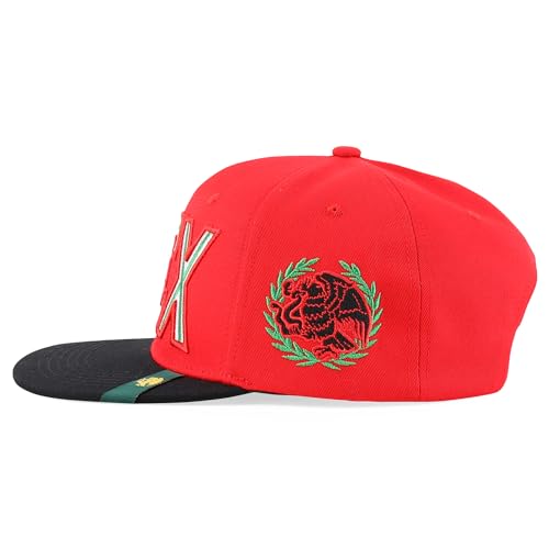 Trendy Apparel Shop MEX 3D Embroidered Flatbill Snapback Cap