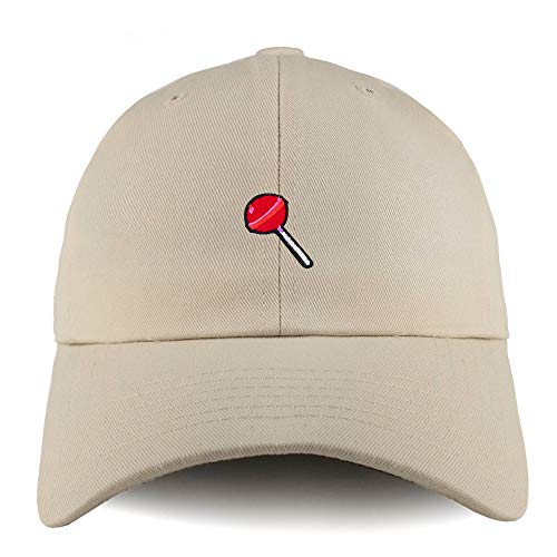 Trendy Apparel Shop Lollipop Patch Solid Cotton Unstructured Dad Hat