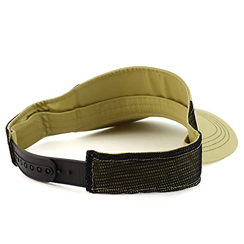 Trendy Apparel Shop Plain 2 Tone Mesh Back Visor with Adjustable Snap Closure