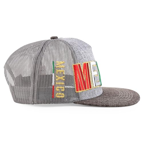 Trendy Apparel Shop MEX 3D Embroidered Flatbill Snapback Cap