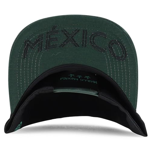 Trendy Apparel Shop 3D Mexico Embroidered Structured Flat Bill Snapback Cap