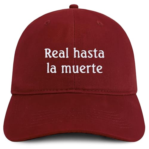 Trendy Apparel Shop Real Hasta la Muerte Embroidered Cotton Low Profile Dad Hat