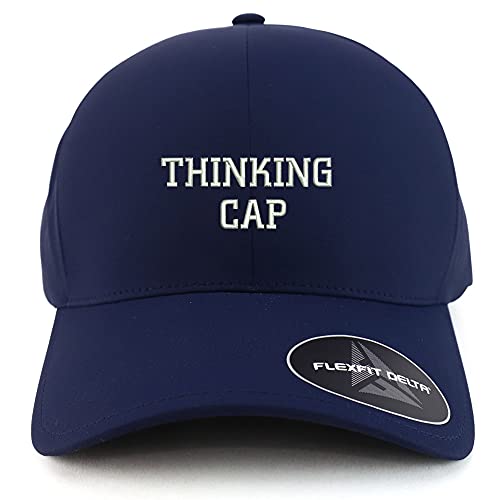 Trendy Apparel Shop Oversized XXL Thinking Cap Embroiderd Athletic Fitted Baseball Cap