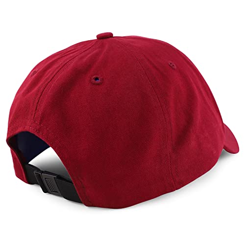 Trendy Apparel Shop Oversized XXL Unstructured Cotton Dad Hat with Adjustable Elastic Clasp Buckle