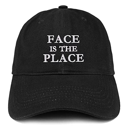 Trendy Apparel Shop Face is the Place Low Profile Soft Cotton Baseball Cap