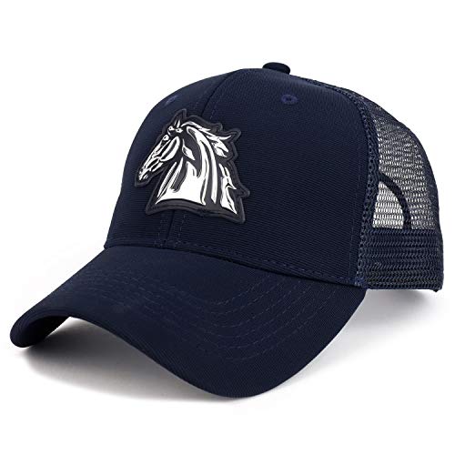 Trendy Apparel Shop High Frequency Horse Structured Trucker Mesh Cap