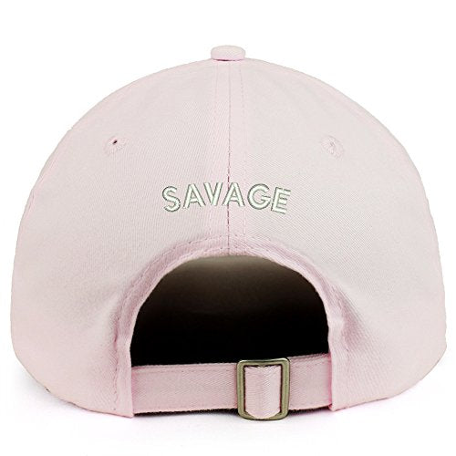 Trendy Apparel Shop Savage (Back) Embroidered 100% Cotton Dad Hat