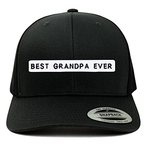 Trendy Apparel Shop Best Grandpa Ever Patch 6 Panel Retro Baseball Mesh Cap