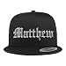 Trendy Apparel Shop Matthew Old English 5 Panel Flatbill Trucker Cap