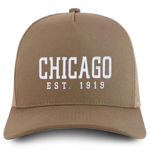 Trendy Apparel Shop Chicago Est.1919 Embroidered 5 Panel Snapback Trucker Cap