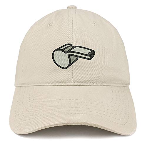 Trendy Apparel Shop Referee Whistle Blower Soft Crown 100% Brushed Cotton Cap