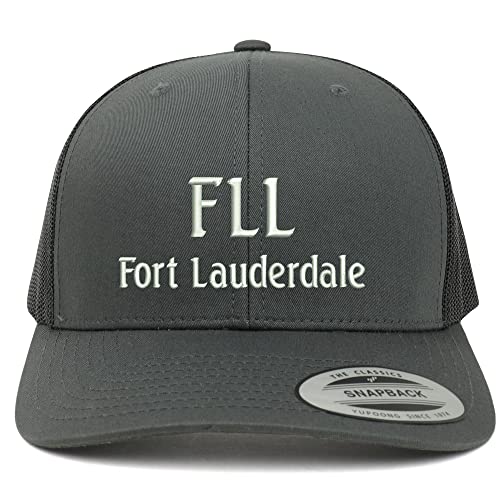 Trendy Apparel Shop FLL Fort Lauderdale Embroidered Retro Fit Trucker Mesh Cap