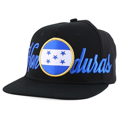 Trendy Apparel Shop Central America States Embroidered Mesh Back Flat Bill Cap
