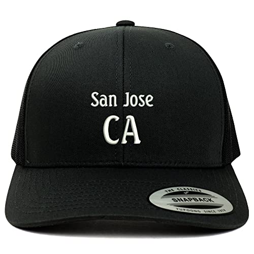 Trendy Apparel Shop San Jose CA Embroidered Retro Fit Trucker Mesh Cap