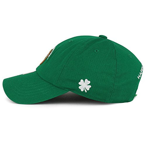 Trendy Apparel Shop Happy Together St Patrick Clover Embroidered Cotton Baseball Cap