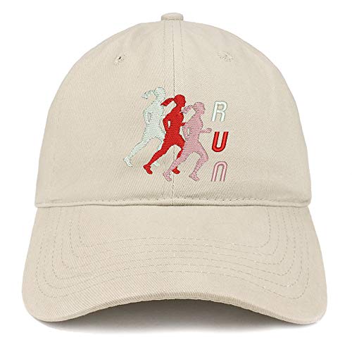 Trendy Apparel Shop Female Run Embroidered Soft Crown 100% Brushed Cotton Cap