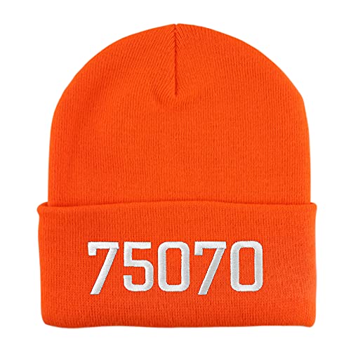 Trendy Apparel Shop 75070 McKinney TX Old English Embroidered Long Cuff Beanie