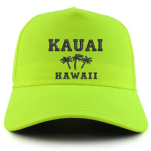 Trendy Apparel Shop Kauai Hawaii Embroidered Neon 5 Panel Baseball Cap