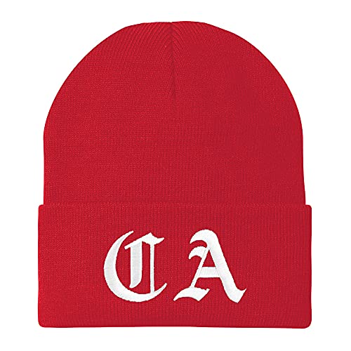 Trendy Apparel Shop South Carolina SC Old English Embroidered Long Cuff Beanie