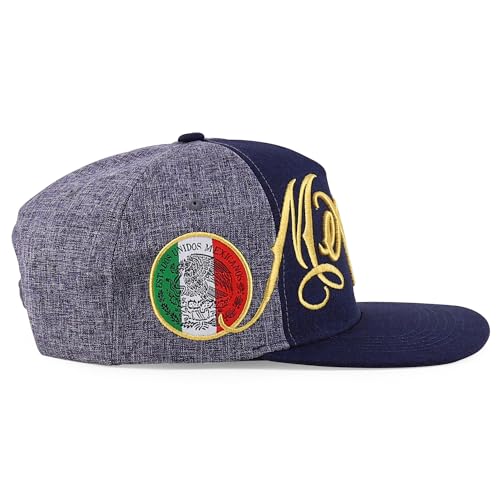 Trendy Apparel Shop Mexico Eagle Embroidered Flatbill Snapback Cap