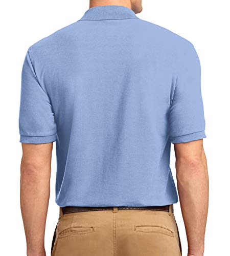 Trendy Apparel Shop Silky Classic Comfortable Fit Wrinkle Resistant Polyester Blend Men's Polo Big and Tall Shirt