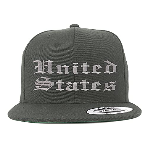 Trendy Apparel Shop United States Old English Embroidered Flatbill Snapback
