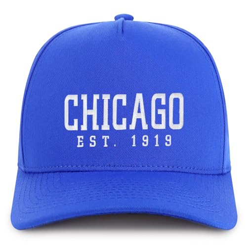 Trendy Apparel Shop Chinago Est.1919 Embroidered 5 Panel Structured Baseball Cap