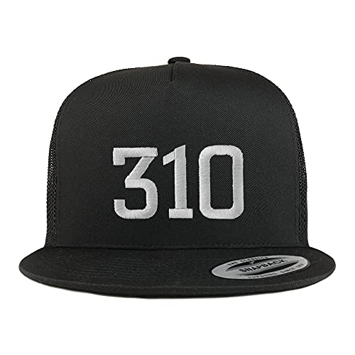 Trendy Apparel Shop Inglewood 310 Old English 5 Panel Flatbill Trucker Cap